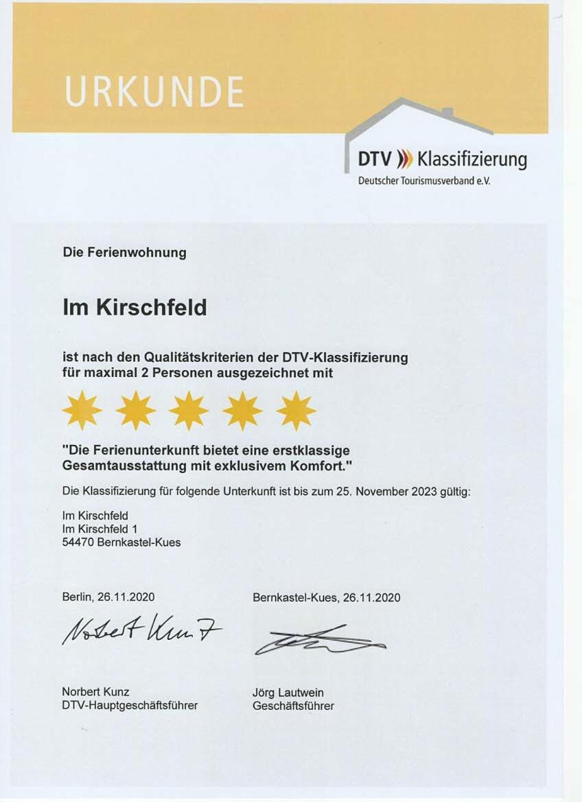 Ferienwohnung Im Kirschfeld - 5* Bernkastel-Kues Zewnętrze zdjęcie